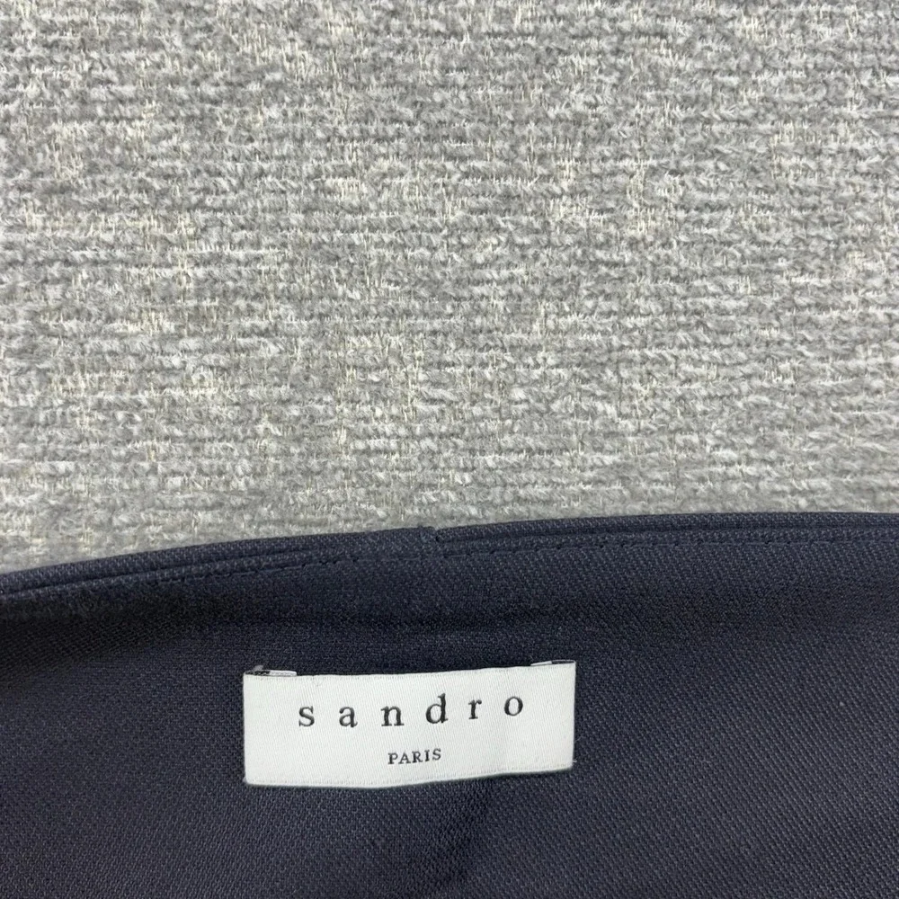 Sandro Mini Skirt Women Size 0 Blue Cotton Casual